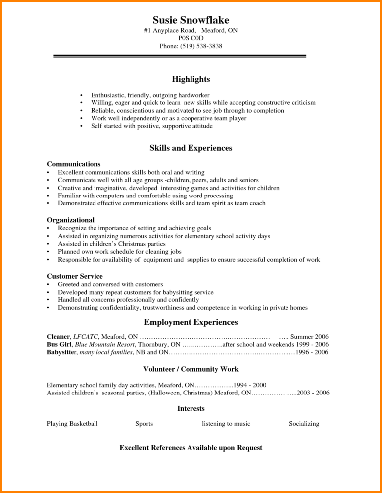 Resume Templates High School (1) - TEMPLATES EXAMPLE | TEMPLATES EXAMPLE