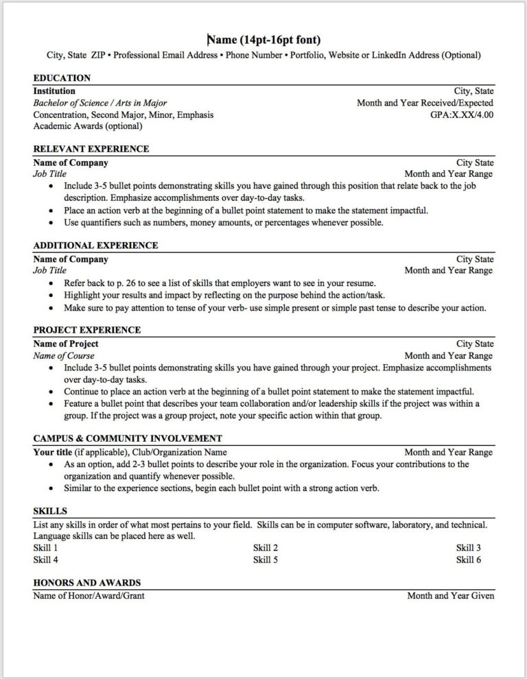 Resume Templates Samples (2) - TEMPLATES EXAMPLE | TEMPLATES EXAMPLE