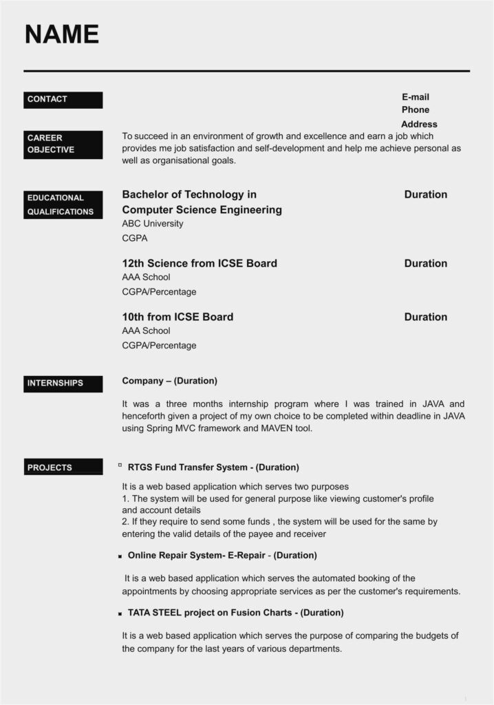 Resume Templates Science (11) - TEMPLATES EXAMPLE | TEMPLATES EXAMPLE