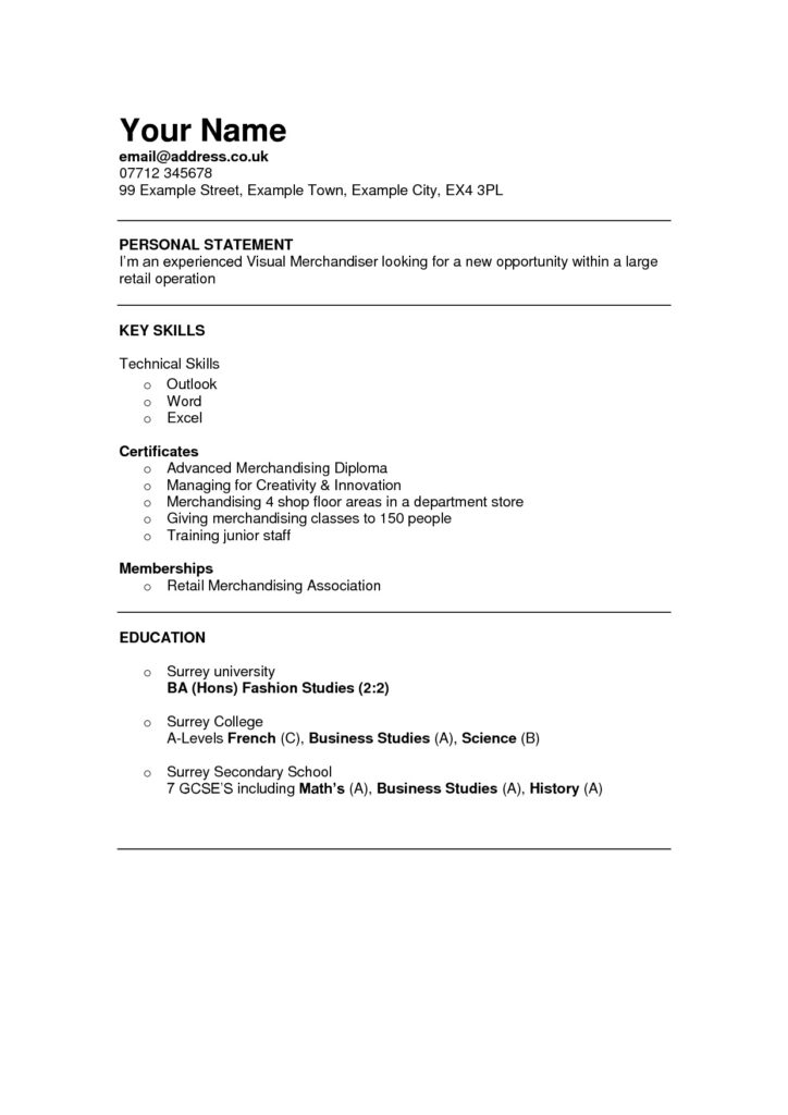 Resume Templates Simple (2) - TEMPLATES EXAMPLE | TEMPLATES EXAMPLE