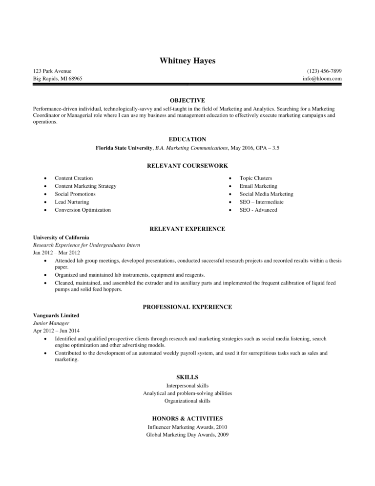 Resume Templates Skills (3) - TEMPLATES EXAMPLE | TEMPLATES EXAMPLE