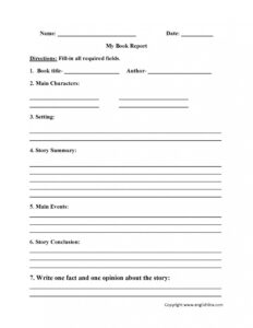 Book Report Template 6th Grade Printable (5) - TEMPLATES EXAMPLE ...