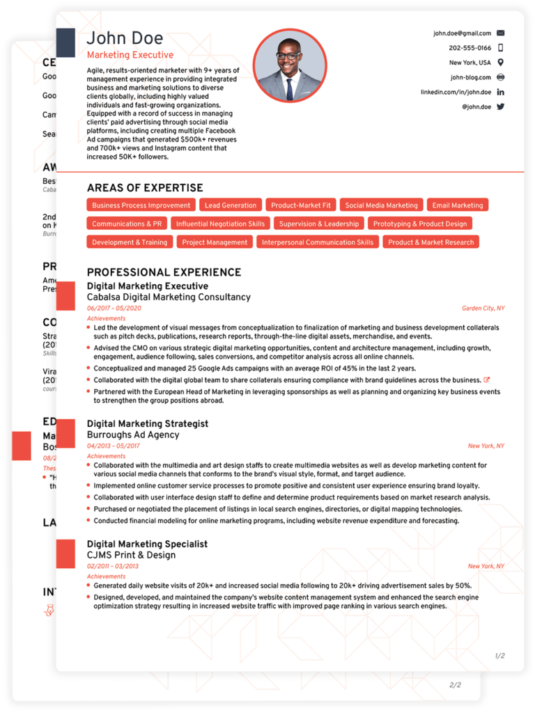 Resume Template Novoresume (5) - TEMPLATES EXAMPLE | TEMPLATES EXAMPLE