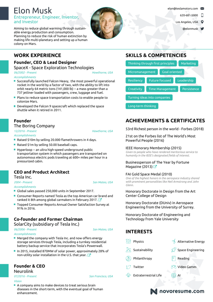 Resume Template Novoresume - TEMPLATES EXAMPLE | TEMPLATES EXAMPLE