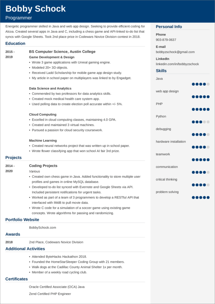 Resume Templates No Experience (1) - TEMPLATES EXAMPLE | TEMPLATES EXAMPLE