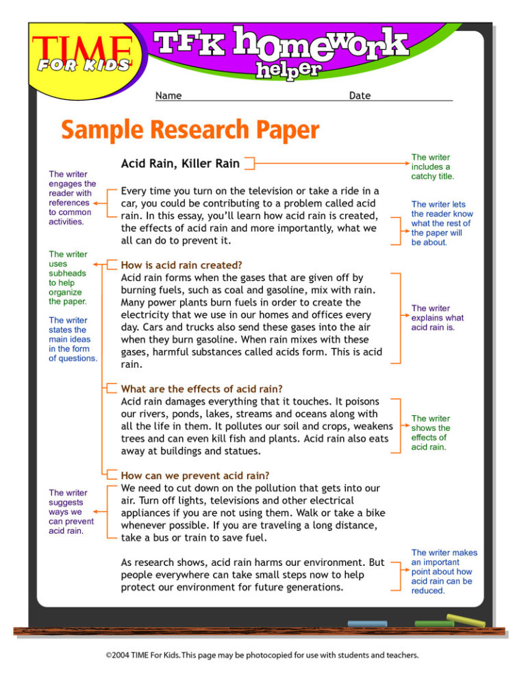 research report template year 5